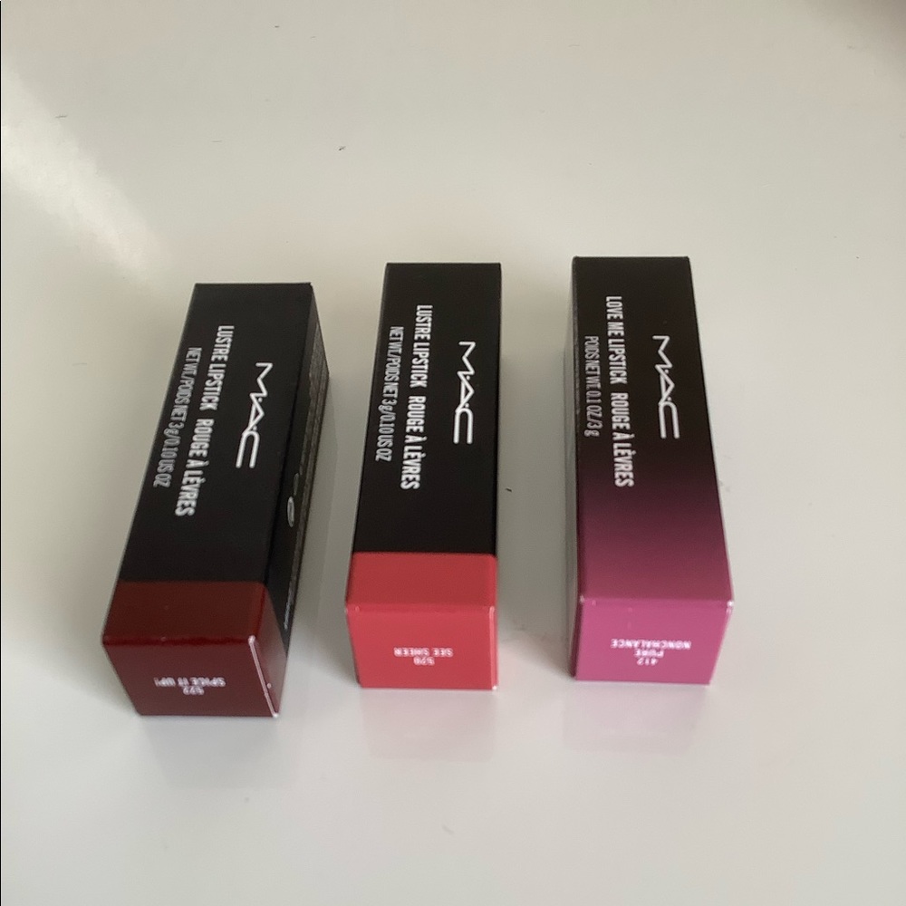 MAC lipsticks set of 3